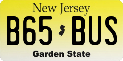 NJ license plate B65BUS