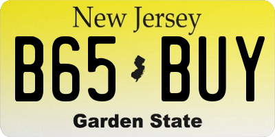 NJ license plate B65BUY