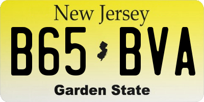 NJ license plate B65BVA
