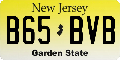 NJ license plate B65BVB