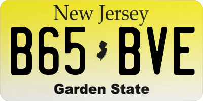 NJ license plate B65BVE