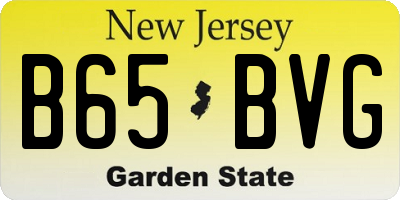 NJ license plate B65BVG