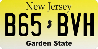 NJ license plate B65BVH