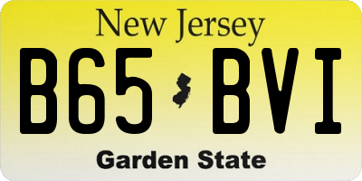 NJ license plate B65BVI