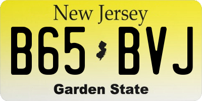 NJ license plate B65BVJ