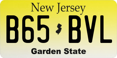 NJ license plate B65BVL