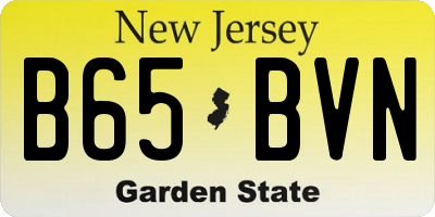 NJ license plate B65BVN