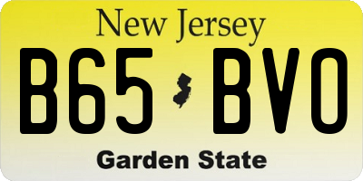 NJ license plate B65BVO