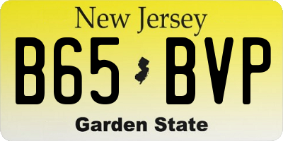 NJ license plate B65BVP