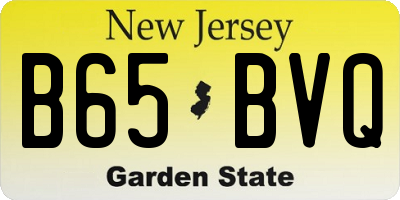 NJ license plate B65BVQ