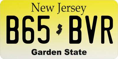 NJ license plate B65BVR