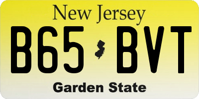 NJ license plate B65BVT