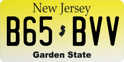 NJ license plate B65BVV