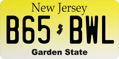 NJ license plate B65BWL
