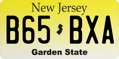 NJ license plate B65BXA