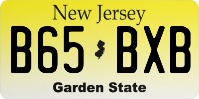 NJ license plate B65BXB