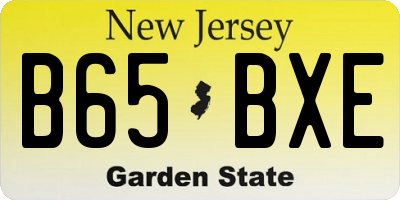 NJ license plate B65BXE