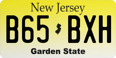 NJ license plate B65BXH