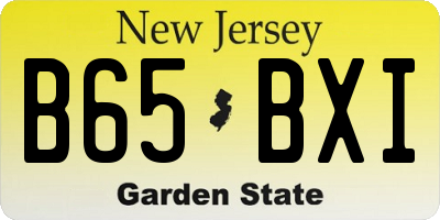 NJ license plate B65BXI