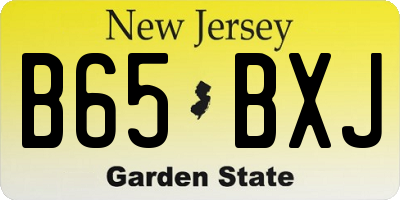 NJ license plate B65BXJ
