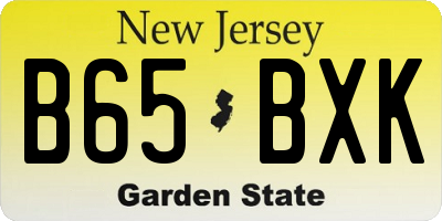 NJ license plate B65BXK