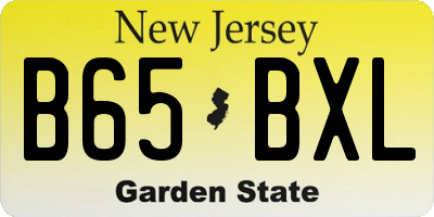 NJ license plate B65BXL