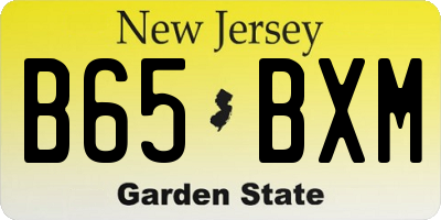 NJ license plate B65BXM