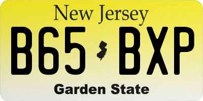NJ license plate B65BXP