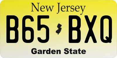 NJ license plate B65BXQ