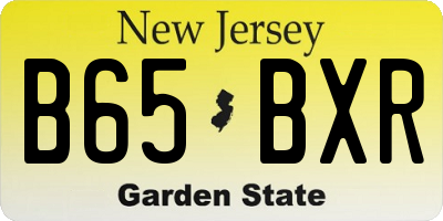 NJ license plate B65BXR