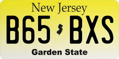 NJ license plate B65BXS
