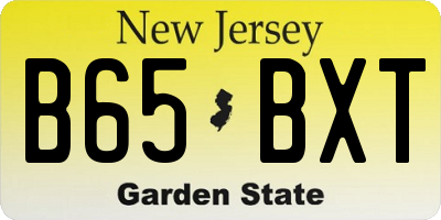 NJ license plate B65BXT