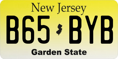 NJ license plate B65BYB