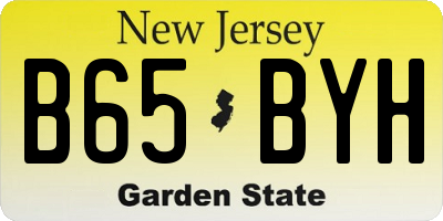 NJ license plate B65BYH
