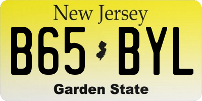NJ license plate B65BYL