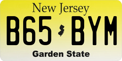 NJ license plate B65BYM
