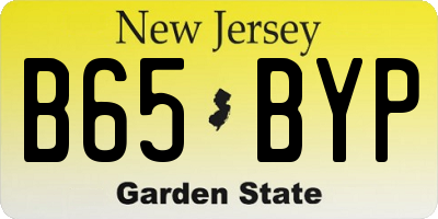 NJ license plate B65BYP