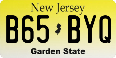 NJ license plate B65BYQ