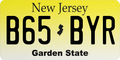 NJ license plate B65BYR