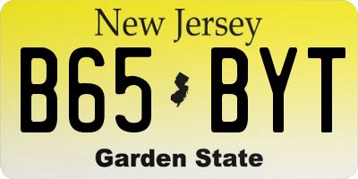 NJ license plate B65BYT