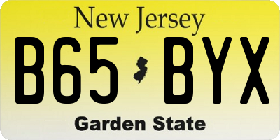 NJ license plate B65BYX