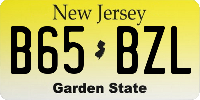 NJ license plate B65BZL