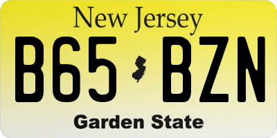 NJ license plate B65BZN