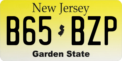NJ license plate B65BZP