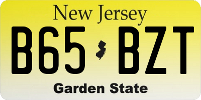 NJ license plate B65BZT