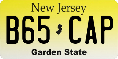 NJ license plate B65CAP
