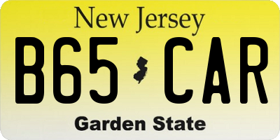 NJ license plate B65CAR