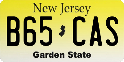 NJ license plate B65CAS