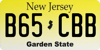 NJ license plate B65CBB