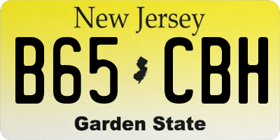 NJ license plate B65CBH